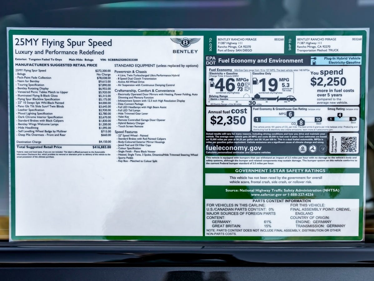 2025 Bentley Flying Spur Speed