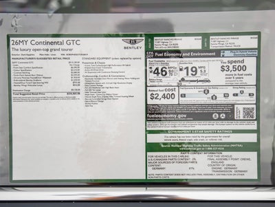 2026 Bentley Continental GTC Base