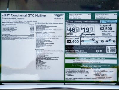 2026 Bentley Continental GTC Mulliner