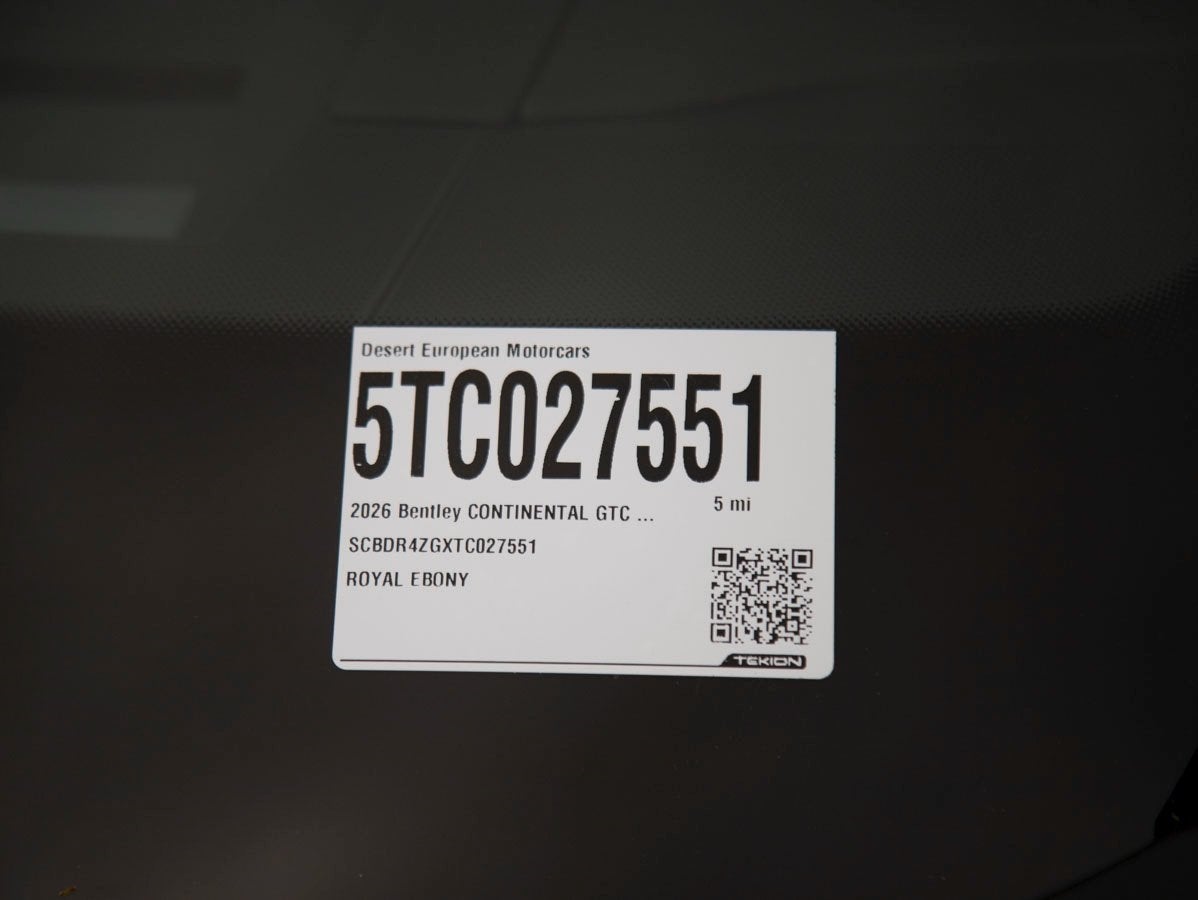 2026 Bentley Continental GTC Speed