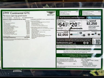 2027 Bentley Continental GTC Base