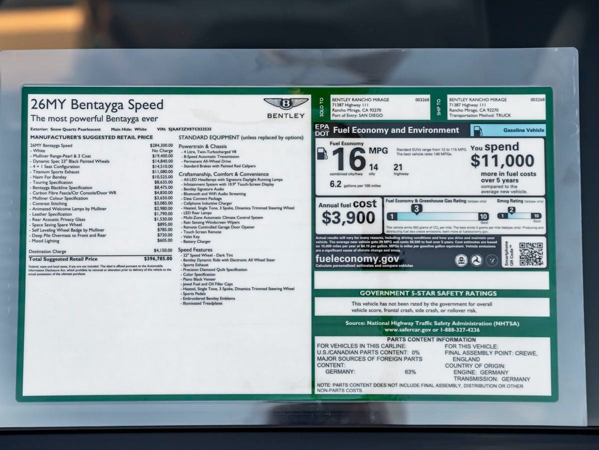2026 Bentley Bentayga Speed