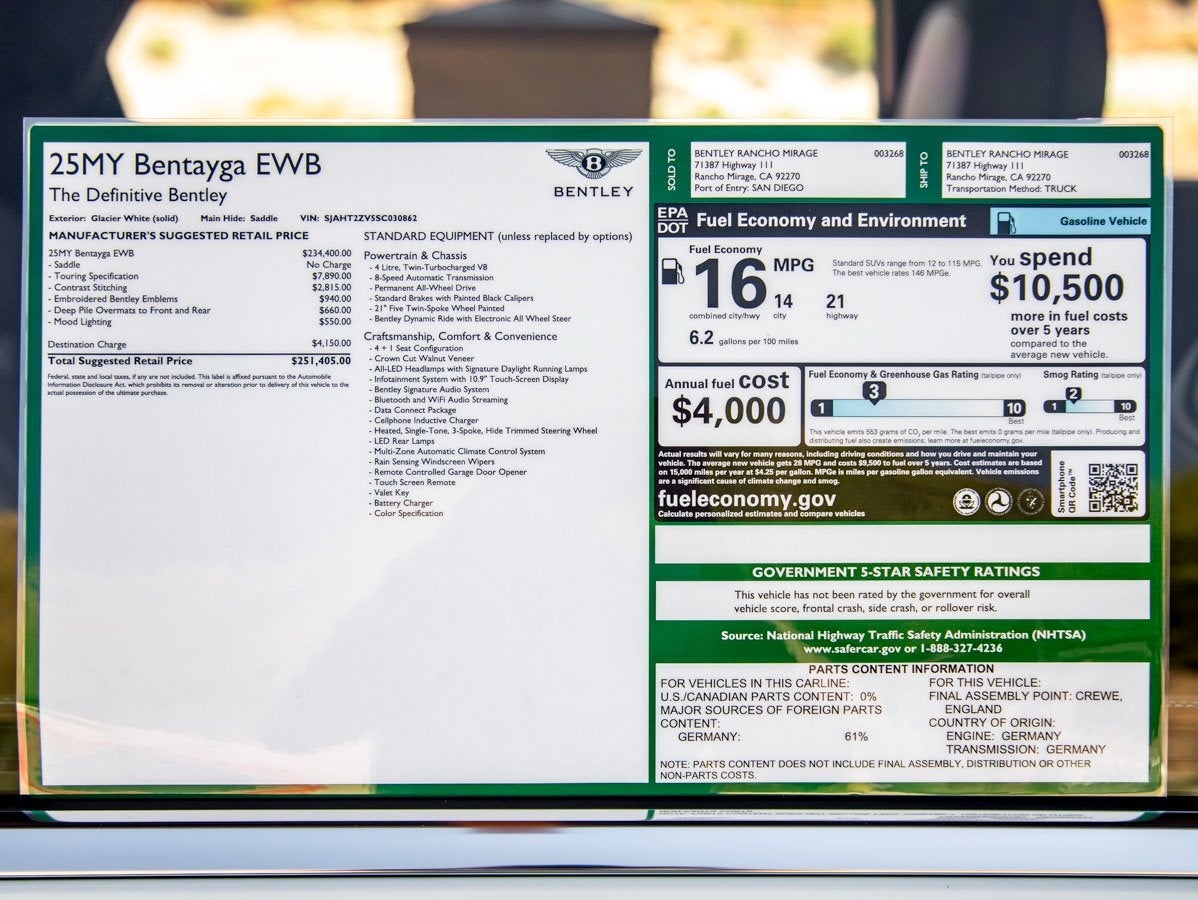 2025 Bentley Bentayga EWB Base